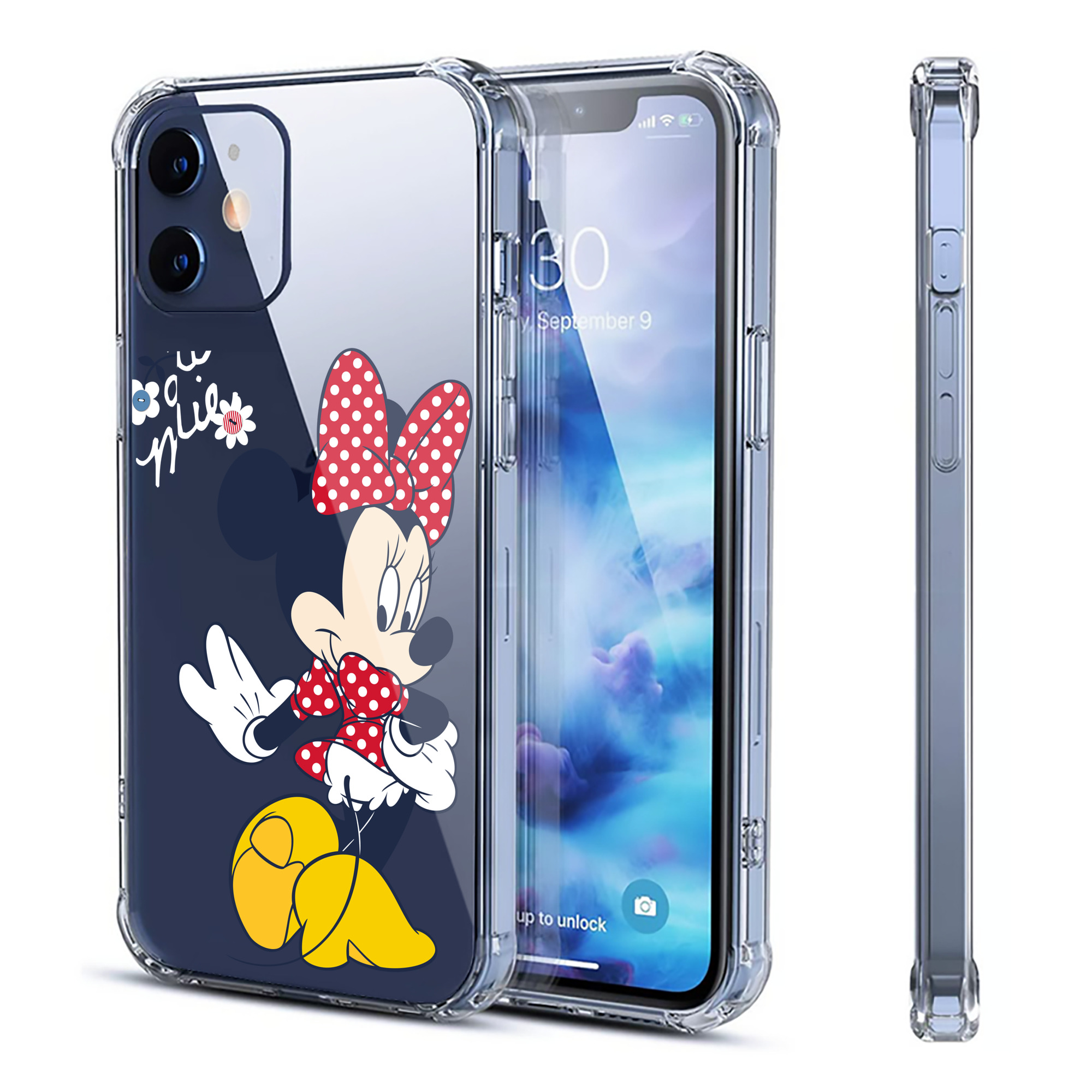 （画像用） ミッキーマウス Mickey Mouse 【iPhone 12シリーズ対応】透明スマホケース（クリアソフトケース）
